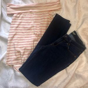 OLD NAVY SWEETHEART DARK WASH JEANS, Size 4 Tall